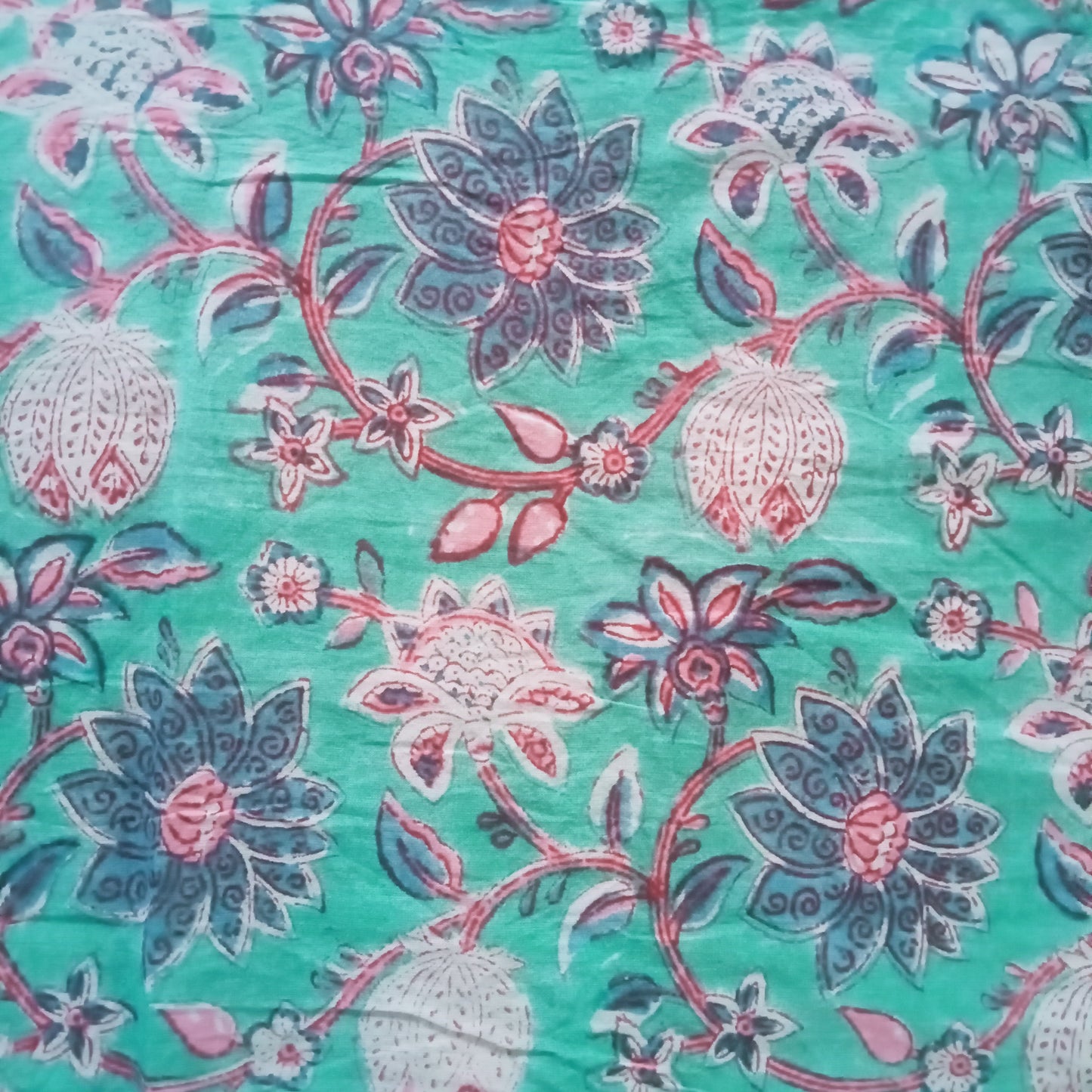 Floral printed indian cotton - sold by 1/2mtr