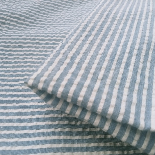 Striped seersucker stripe woven fabric - sold by 1/2mtr