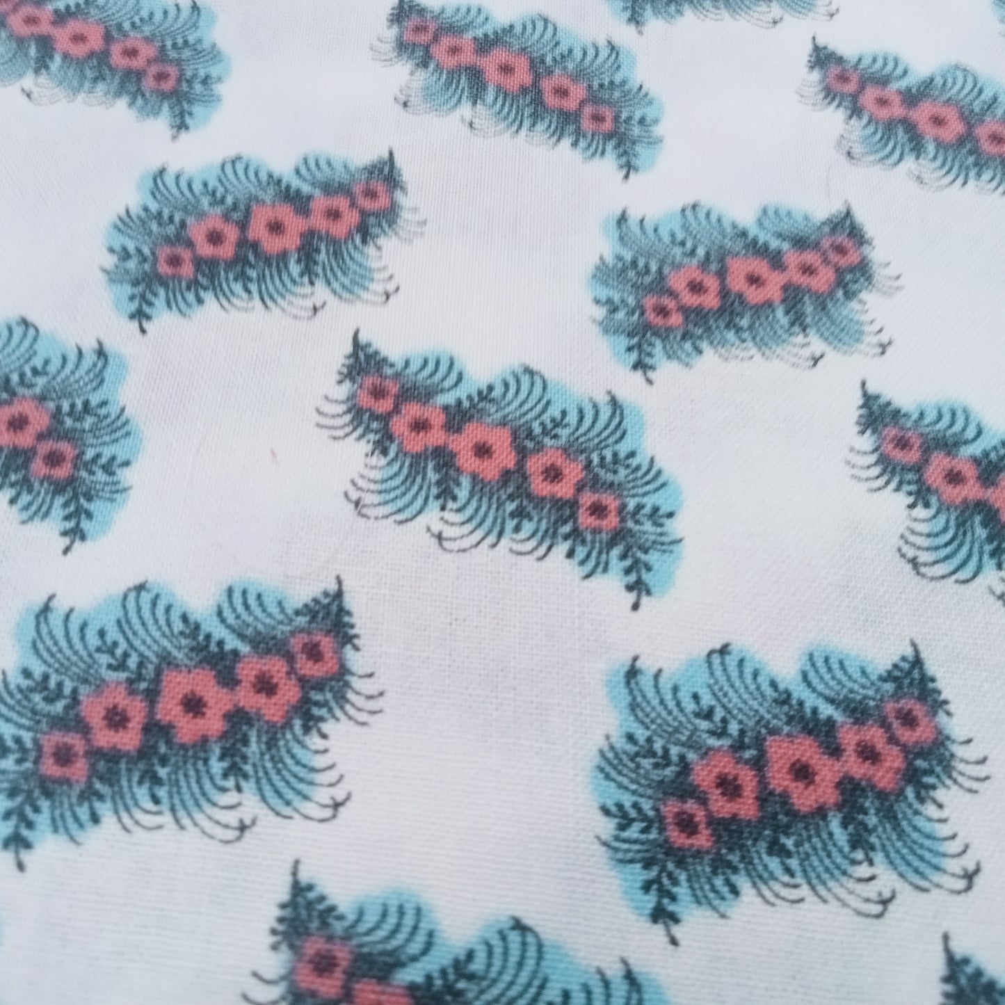 Branch - floral printed woven cotton - sold 1/2mtr