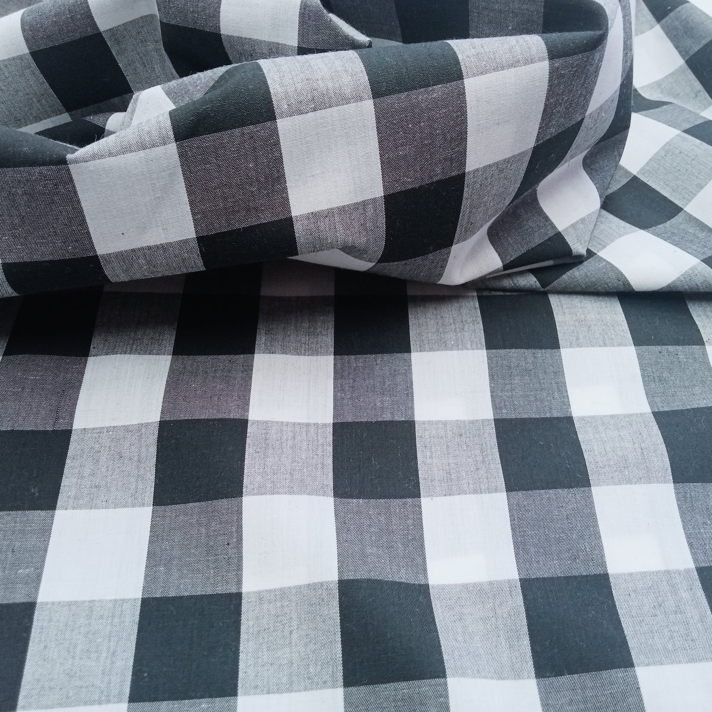 1" gingham fabric - sold by 1/2mtr