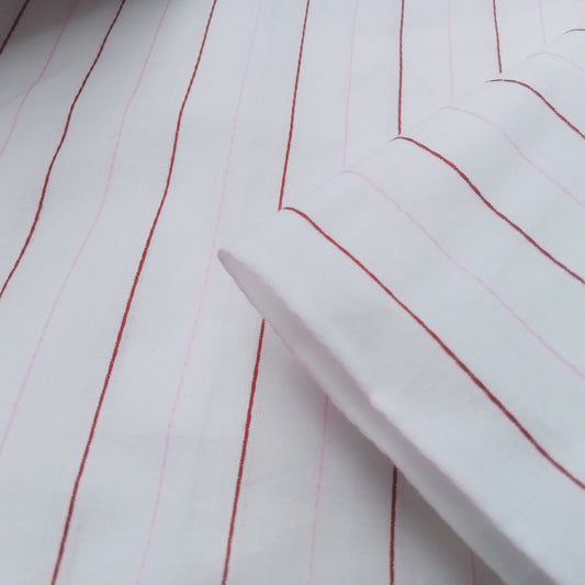 Pinstripe woven cotton fabric - sold by 1/2mtr