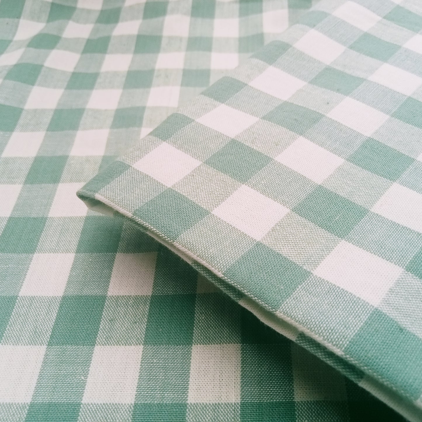 Gingham check cotton fabric - sold by 1/2mtr