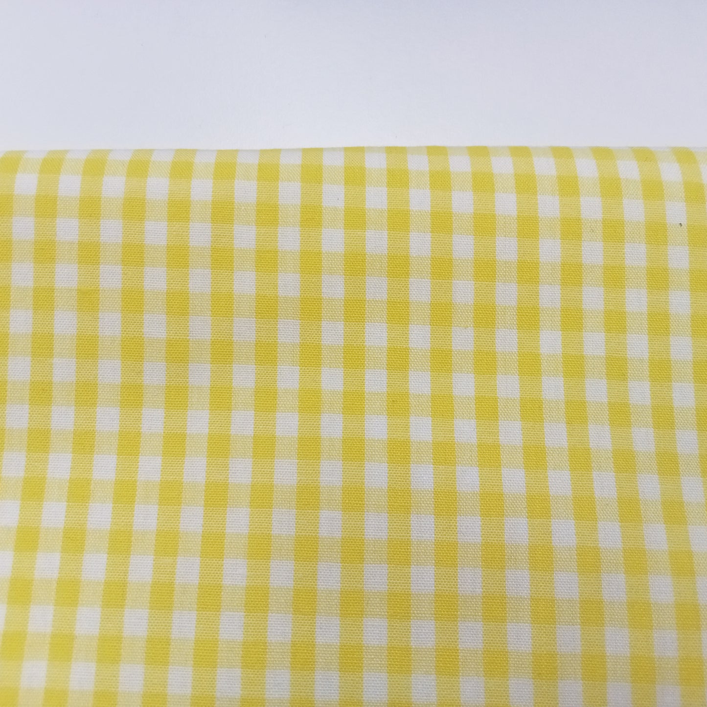 Yellow/white 1/8" poly/cotton gingham - sold by 1/2mtr