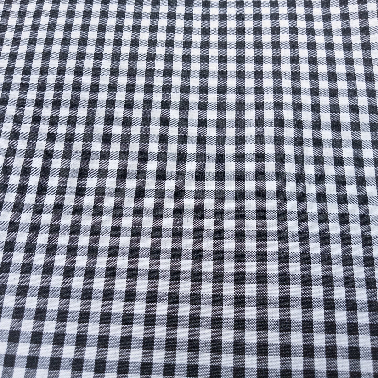 Black & white gingham fabric - sold by 1/2mtr