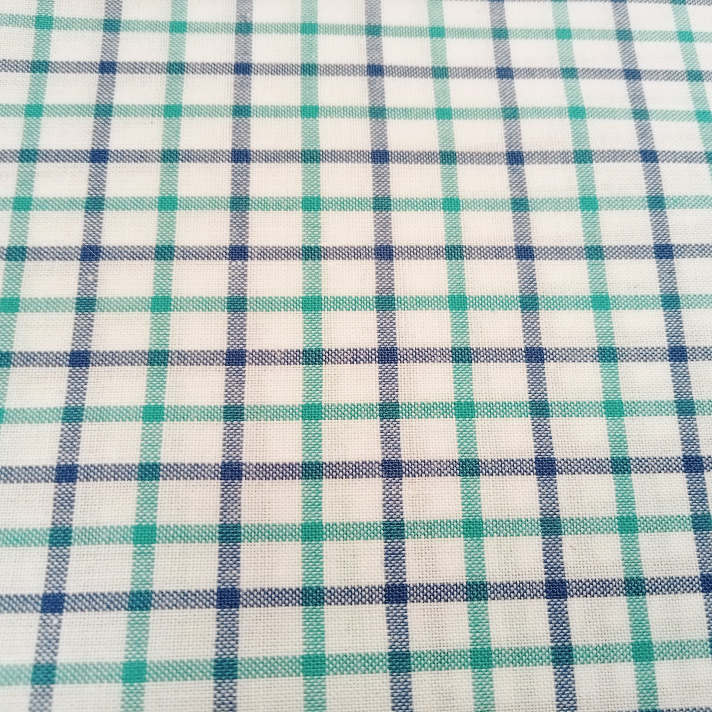 Cotton/linen woven check fabric - sold by 1/2mtr