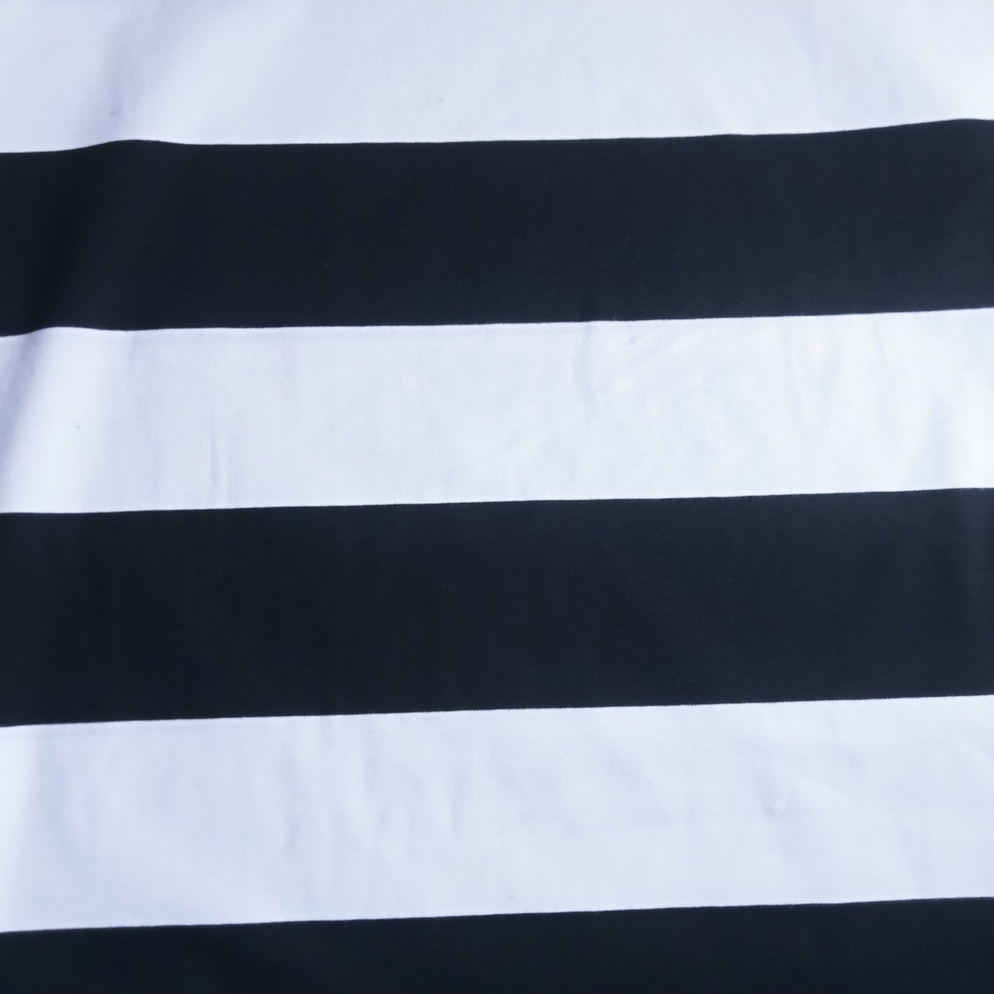 Black/white striped cotton/spandex -sold by 1/2mtr