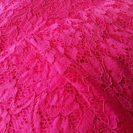 Hot pink Guipure lace - 2mtrs