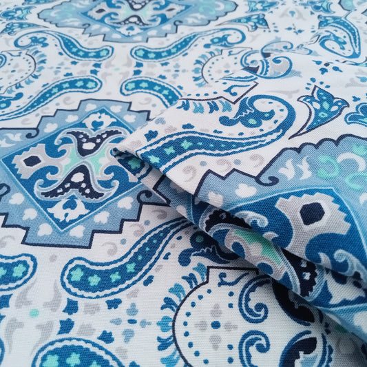 April - boarder printed viscose - sold by 1/2mtr