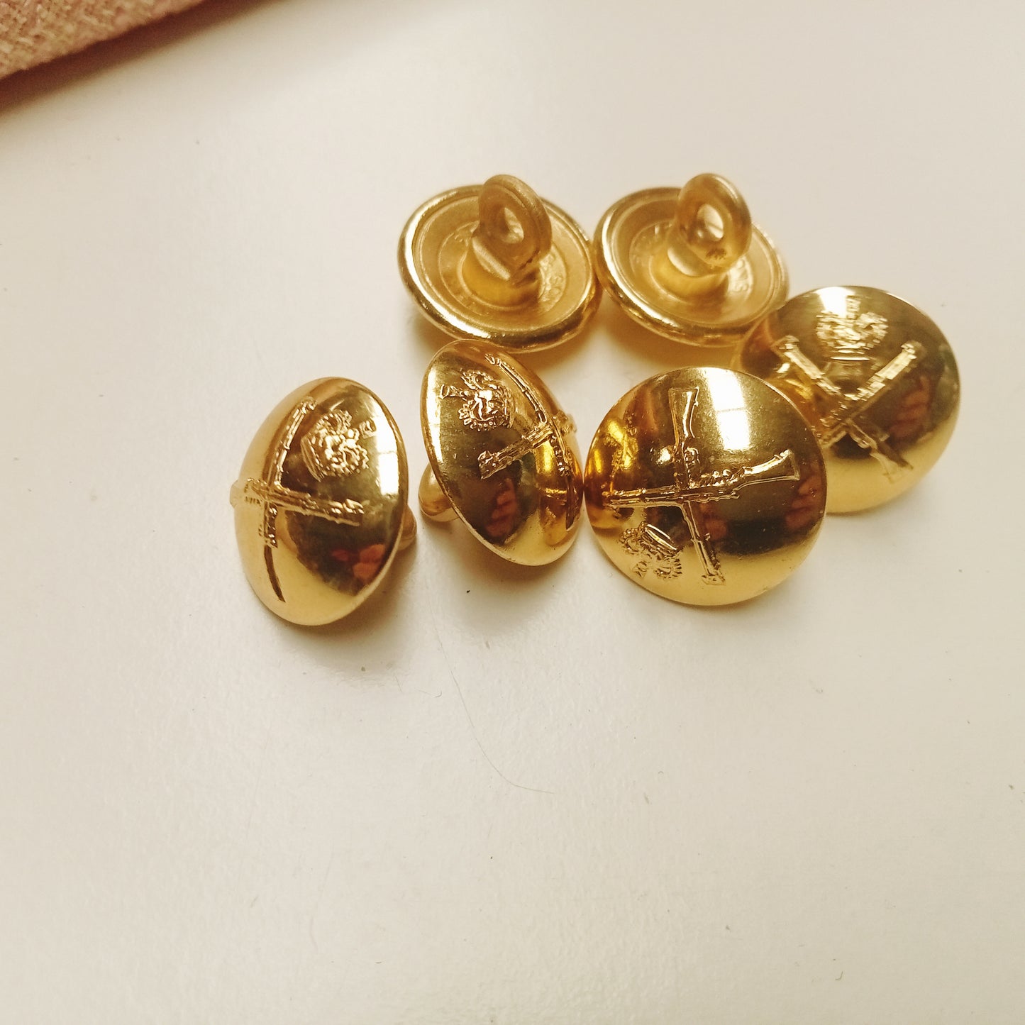 Gold shank metal  buttons - 2