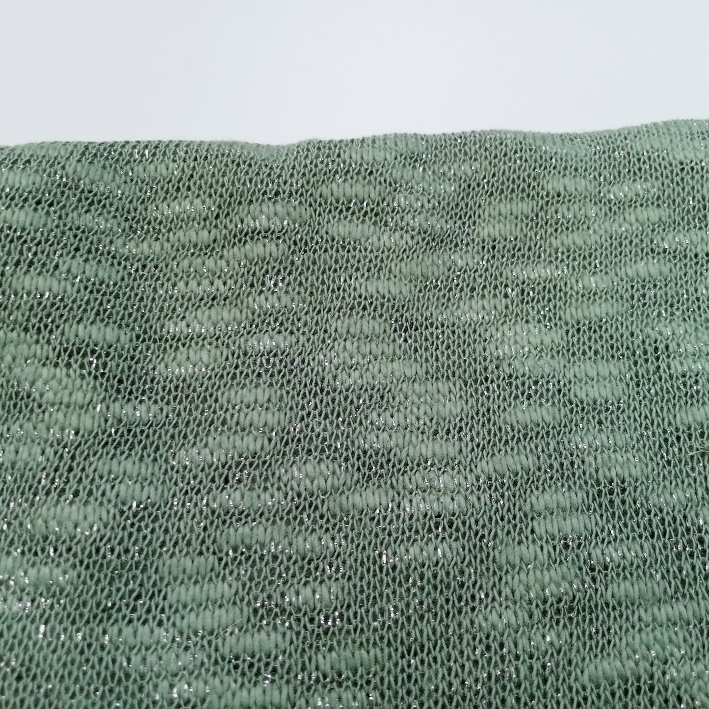Shimmer sage - slub yarn knit - sold by 1/2mtr