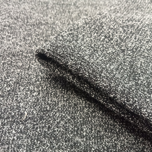 Black/white boucle knit - 1.85mtrs