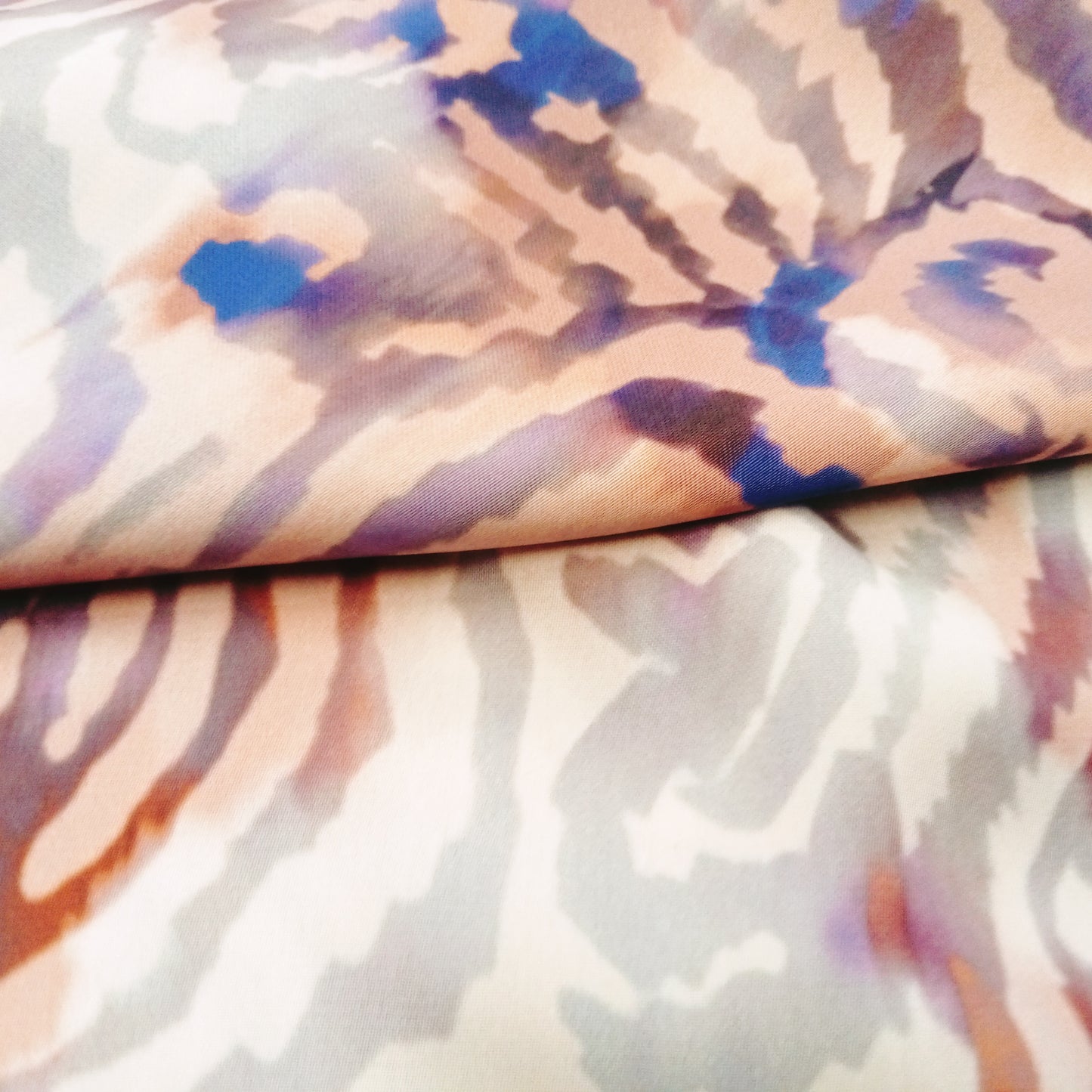 Isla - stunning animal printed poly satin - sold by 1/2mtr