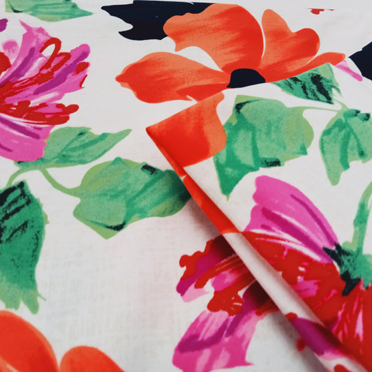 Janelle - floral printed stretch fabric -  1.00mtr