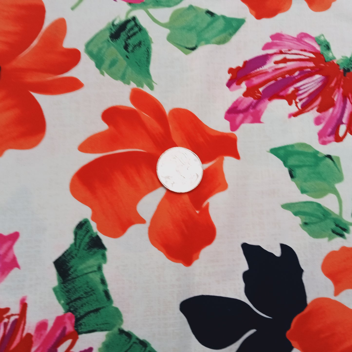 Janelle - floral printed stretch fabric -  1.00mtr