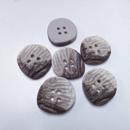 Rock salt 2.9cm buttons - 6