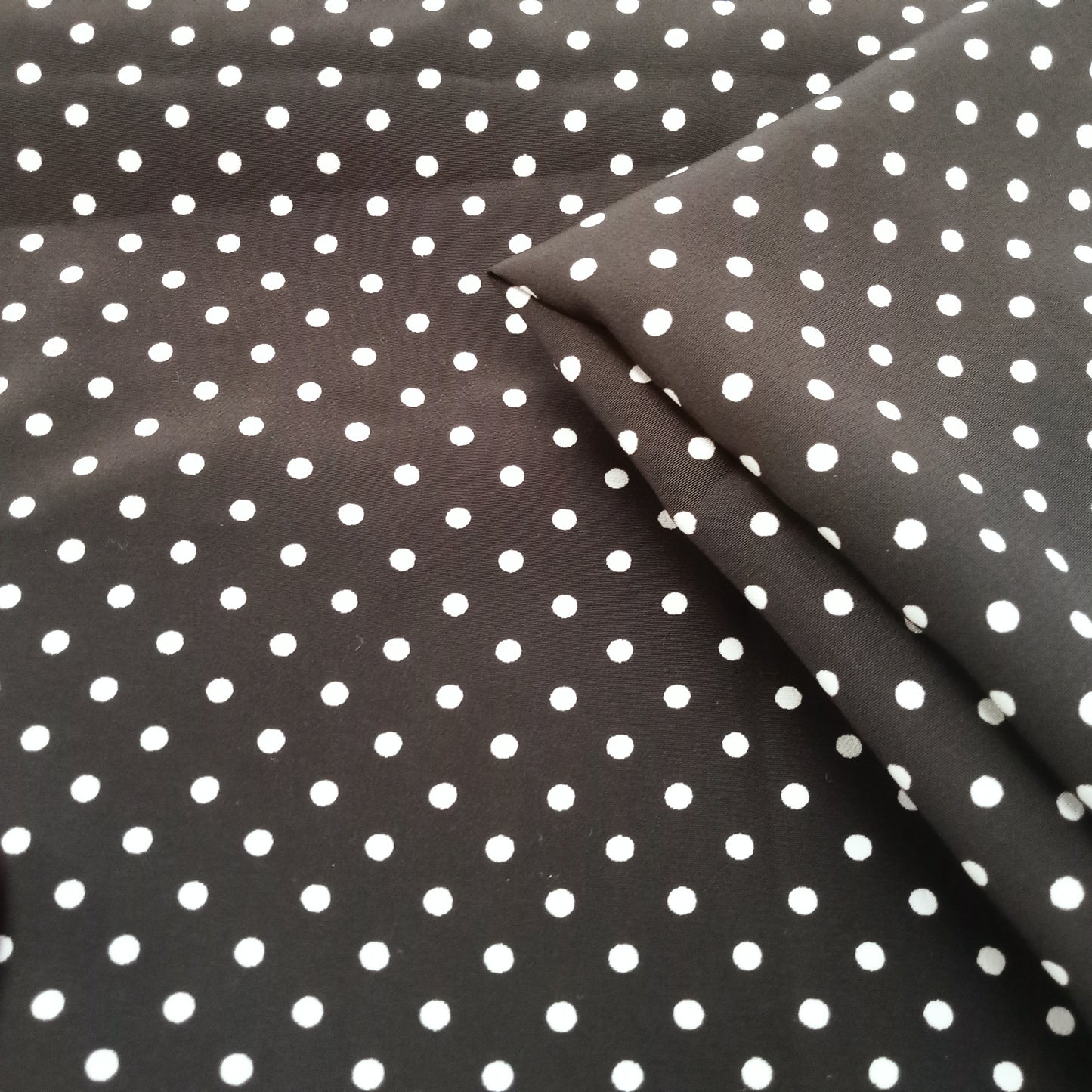 Polka dot woven satin fabric - sold  by 1/2mtr