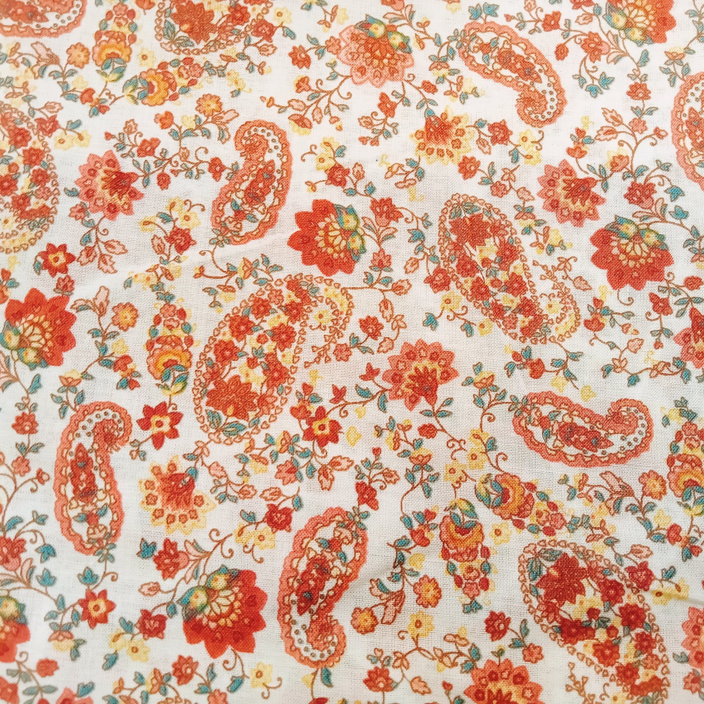 Paisley printed cotton lawn - sold by 1/2mtr