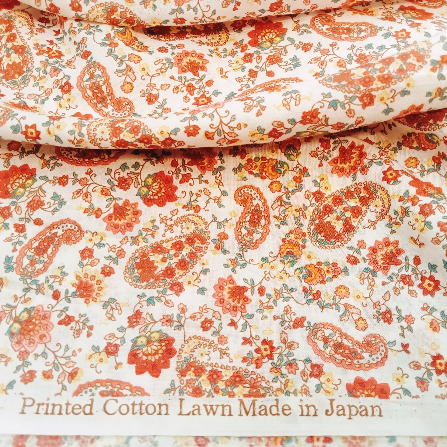 Paisley printed cotton lawn - sold by 1/2mtr