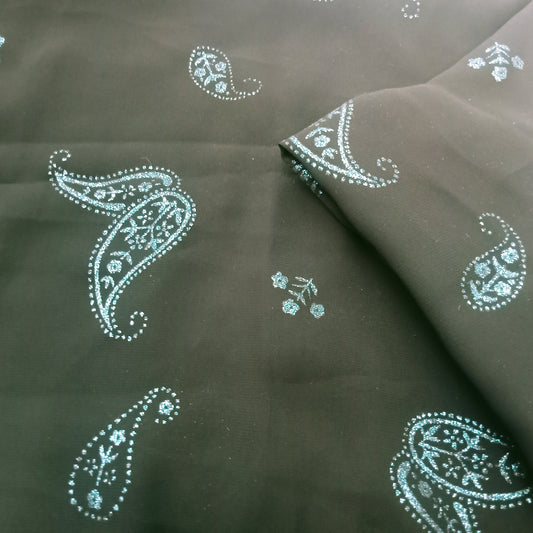 Butterfly embossed chiffon - sold by 1/2mtr