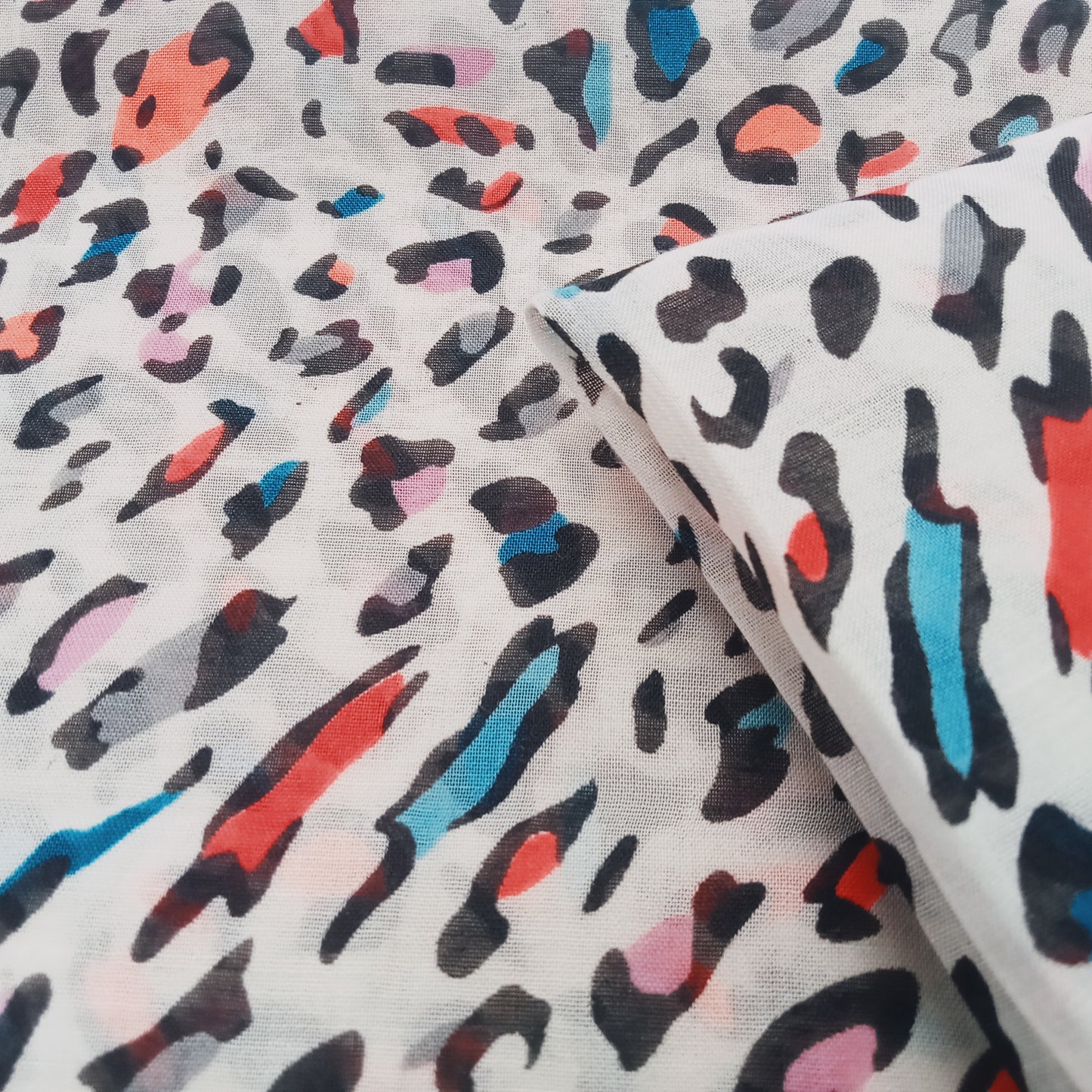 leopard printed cotton voile - sold by 1/2mtr