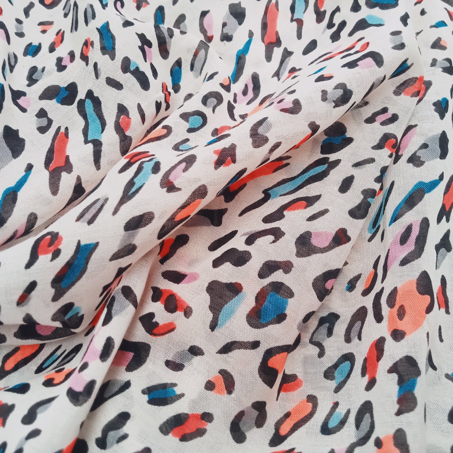 leopard printed cotton voile - sold by 1/2mtr