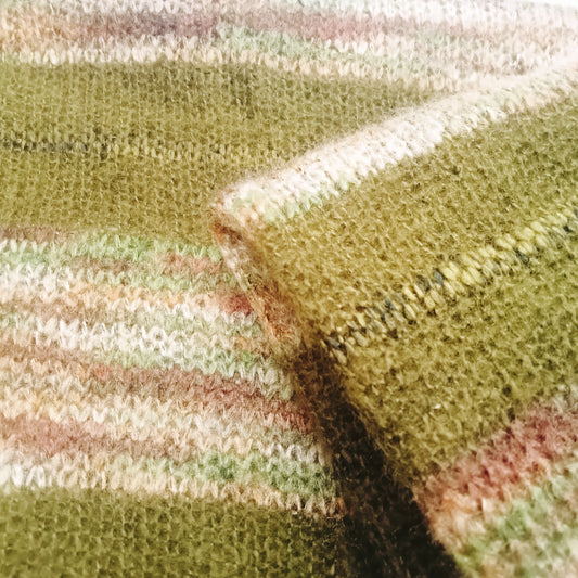 Stripe mohair knit fabric - sold by 1/2mtr