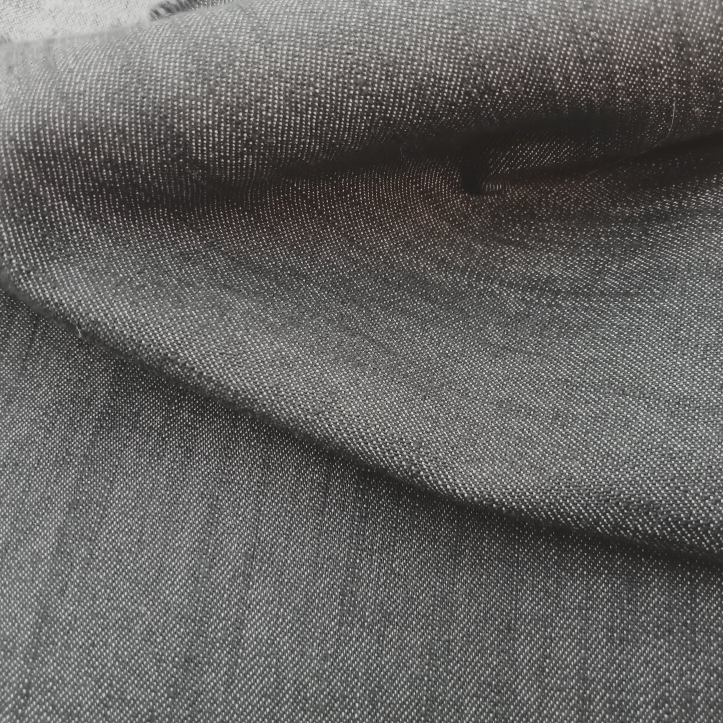 Smokey grey stretch denim fabric - sold by 1/2mtr