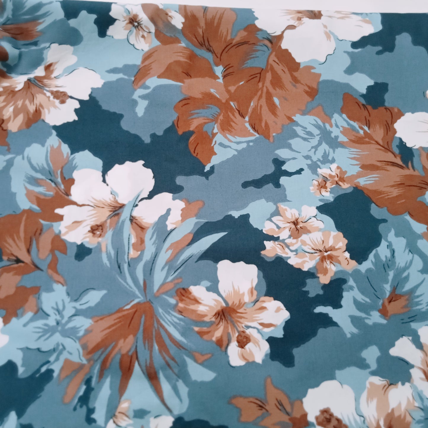 Floral printed woven cotton fabric - sold by 1/2mtr