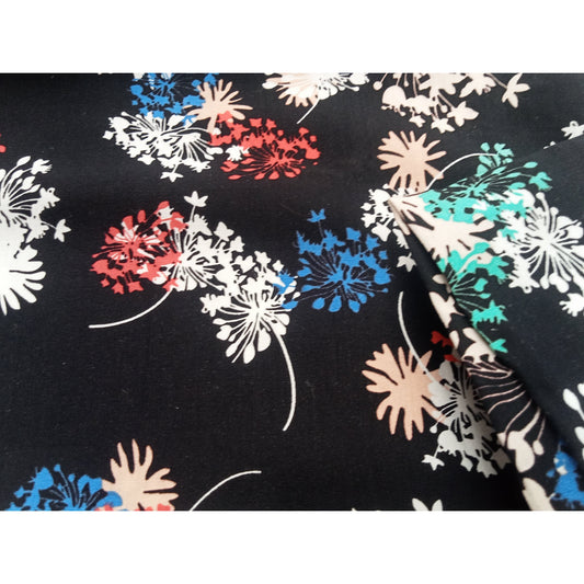 fireworks -woven printed rayon - sold by 1/2mtr