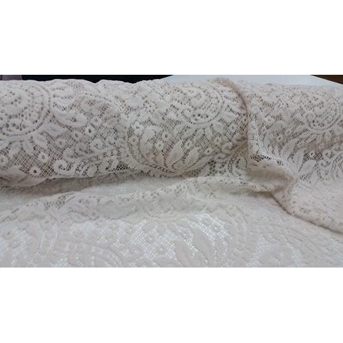 Stunning lace fabric - echre sold by 1/2mtr