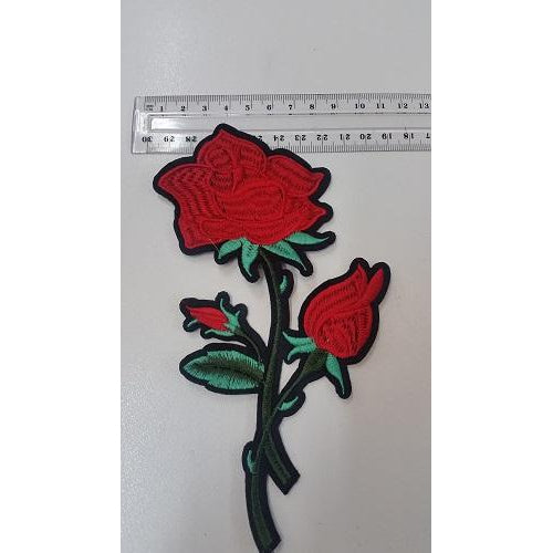 Floral embroidered applique