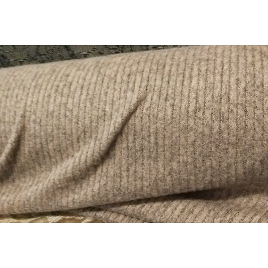 oatmeal -Ribbed knit - sold by 1/2mtr