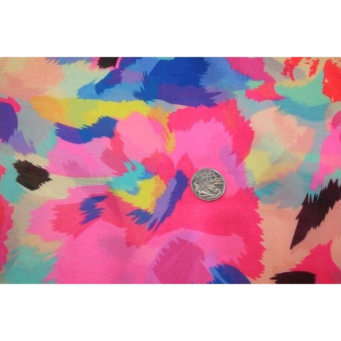 Bright and bold printed cotton voile -sold by 1/2mtr