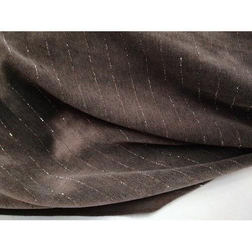 pinstripe stretch cotton suede design fabric - sold by 1/2mtr