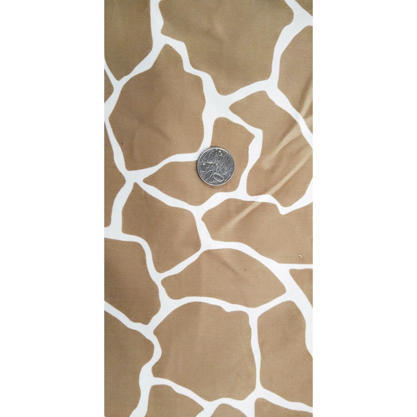 giraffe inspired printed stretch corduroy- sold by 1/2mtr