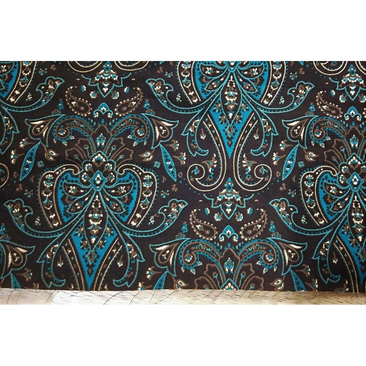 paisley printed faille fabric - sold by 1/2mtr