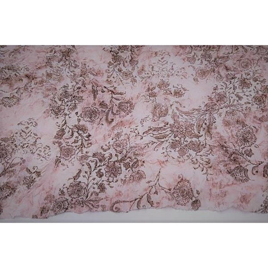 floral printed stretch mesh - sold by 1/2mtr