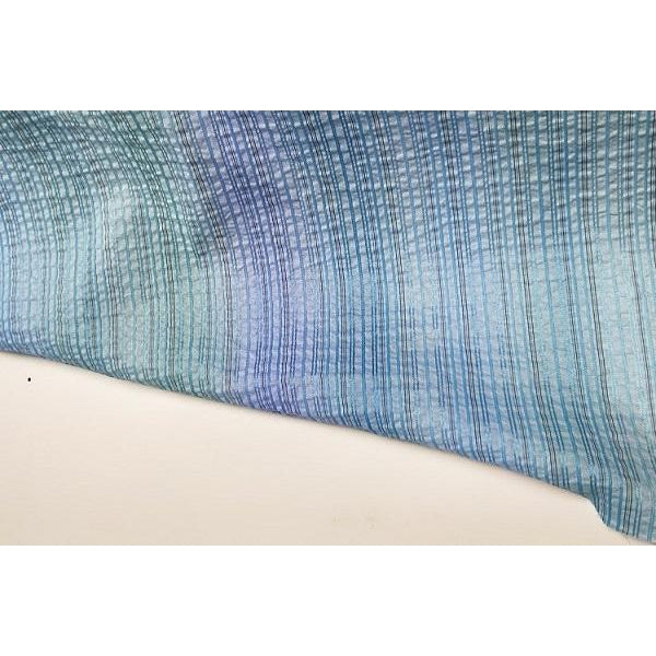 Iris - striped seersucker fabric - sold by 1/2mtr