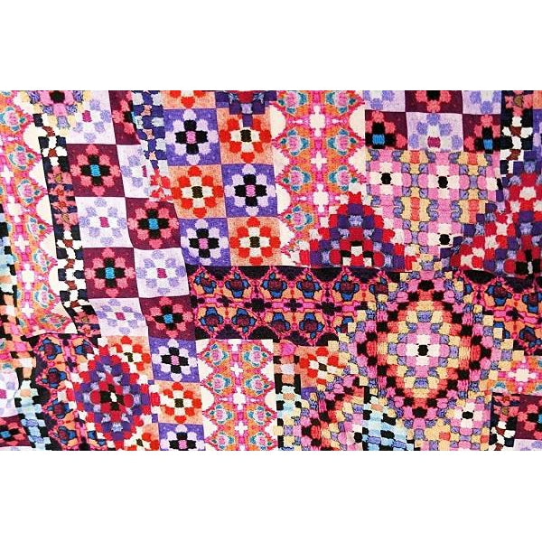 Mosaic design woven cotton fabric - sold by 1/2mtr