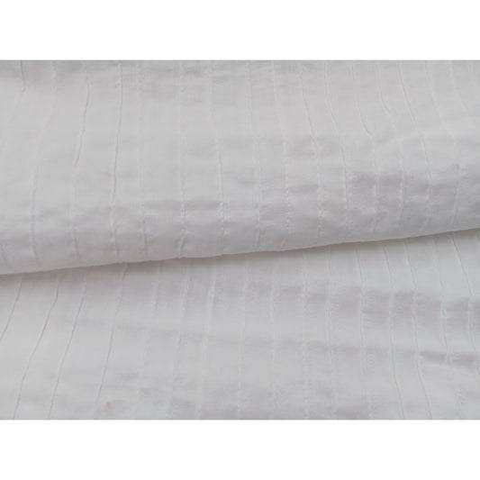 Pintuck woven fabric -white. Sold by 1/2mtr