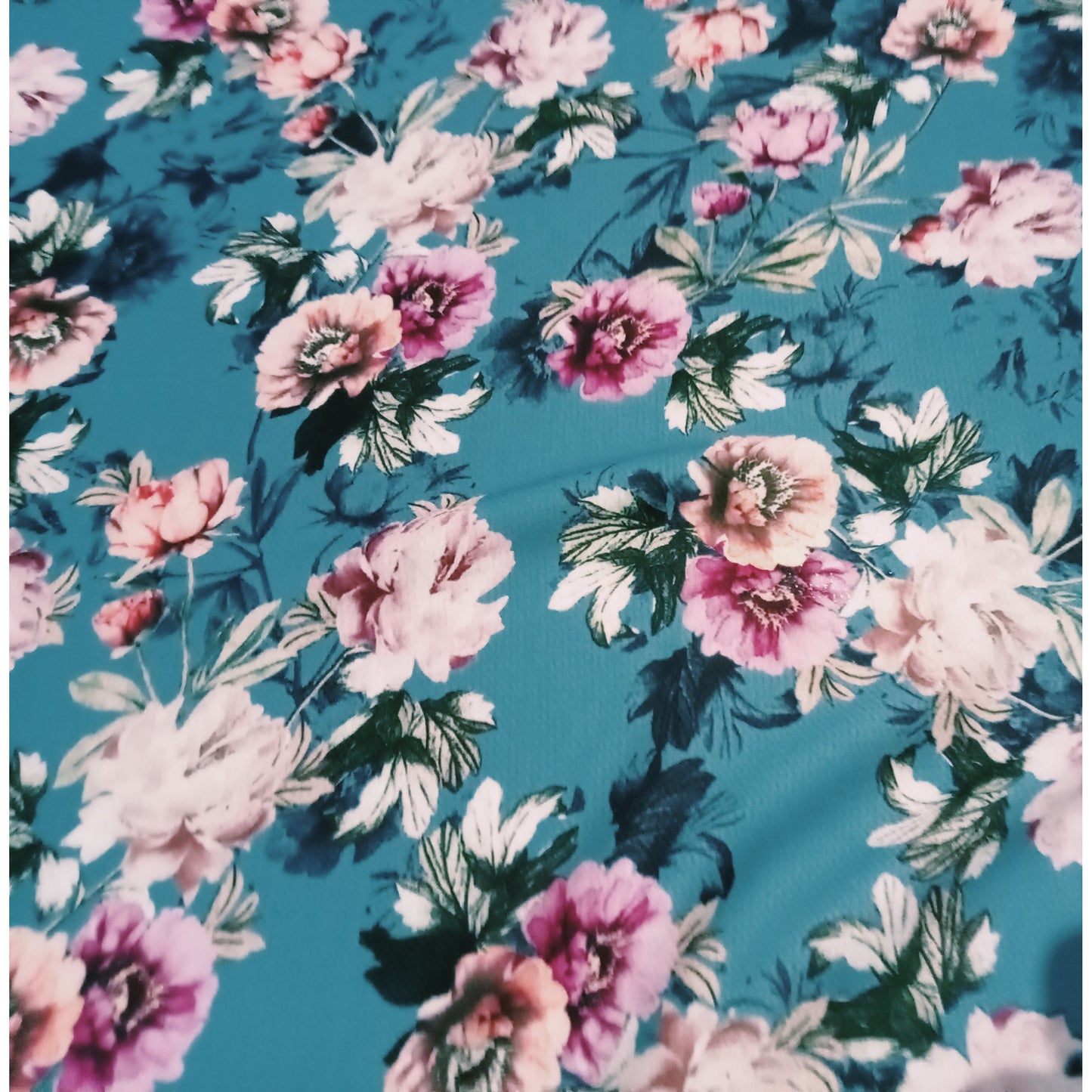 Vintage blossom - floral printed faille sold by 1/2mtr