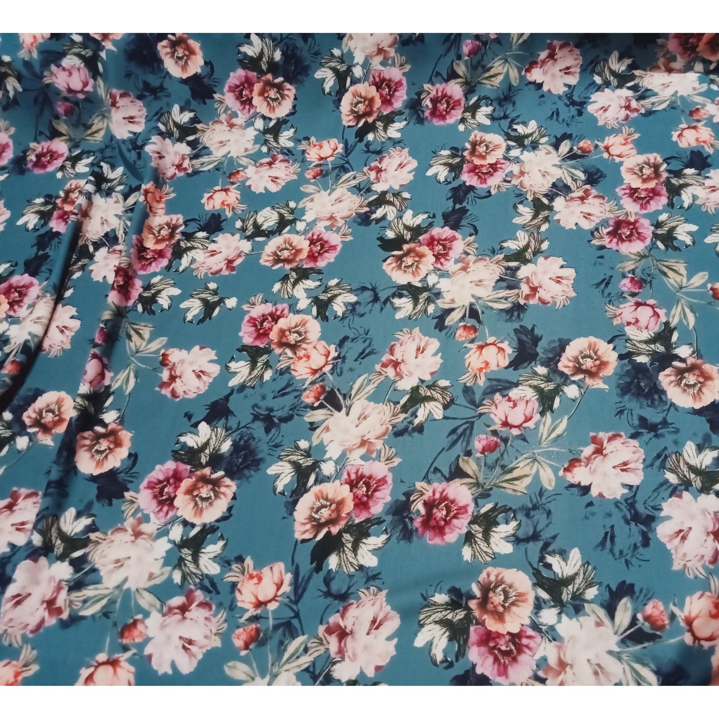 Vintage blossom - floral printed faille sold by 1/2mtr
